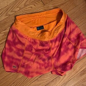 Janji Pace 3” Orange and Red Athletic Shorts